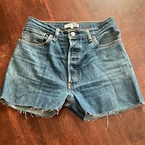 Re/Done Levi’s Dark Wash Shorts